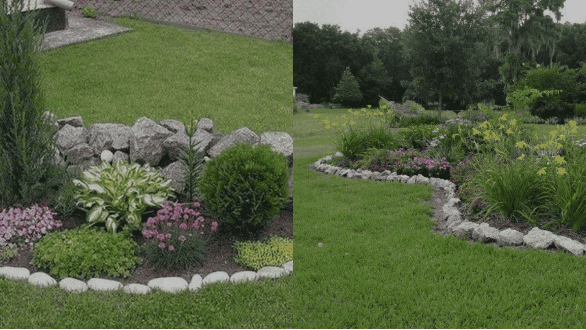 Island Rock Flower Beds