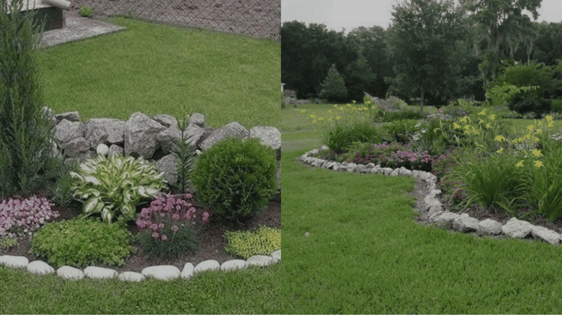 Island Rock Flower Beds