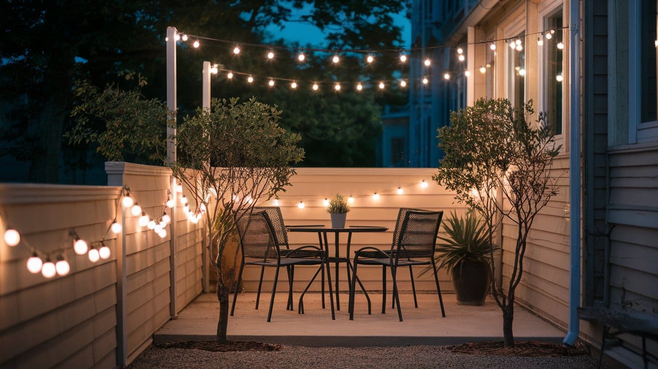 backyard string lights