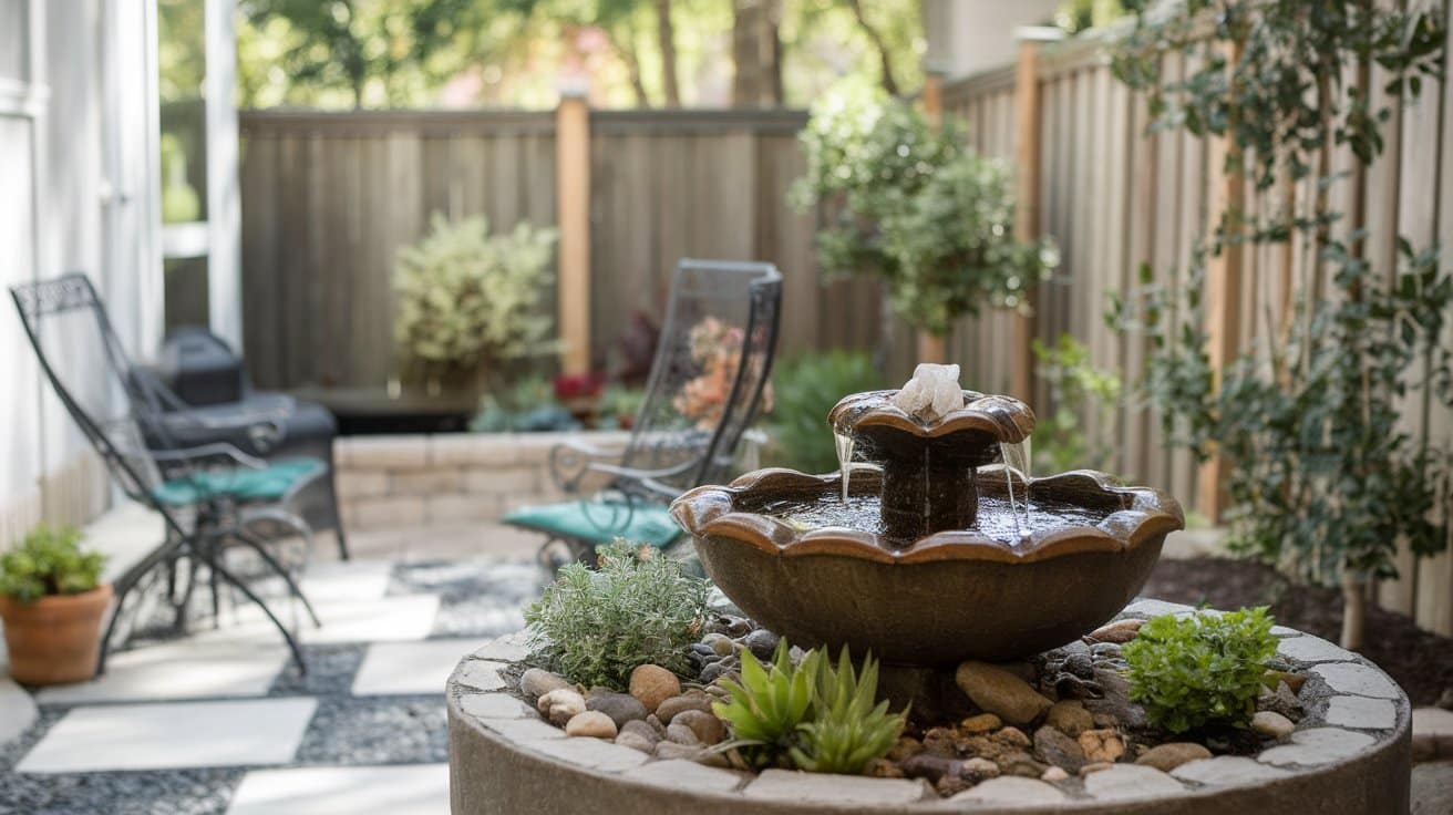 backyard water fountain