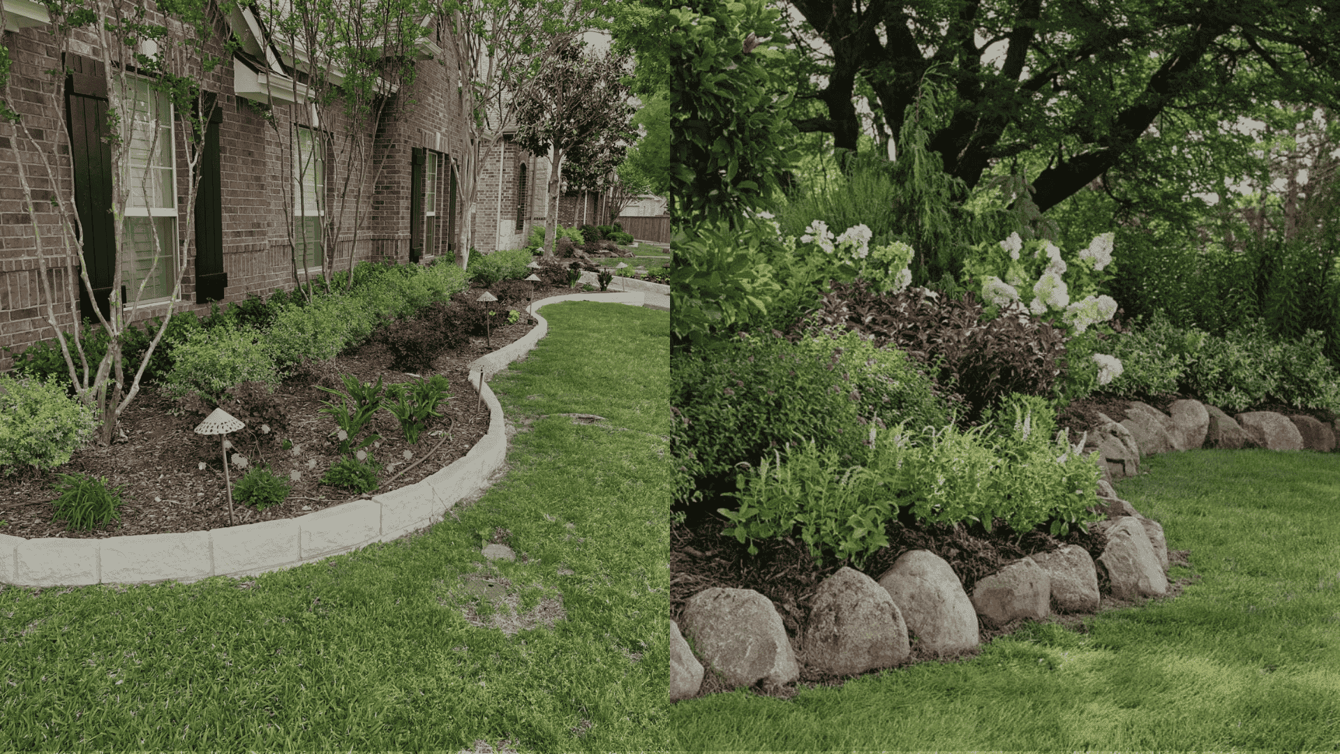 border Rock Flower Beds
