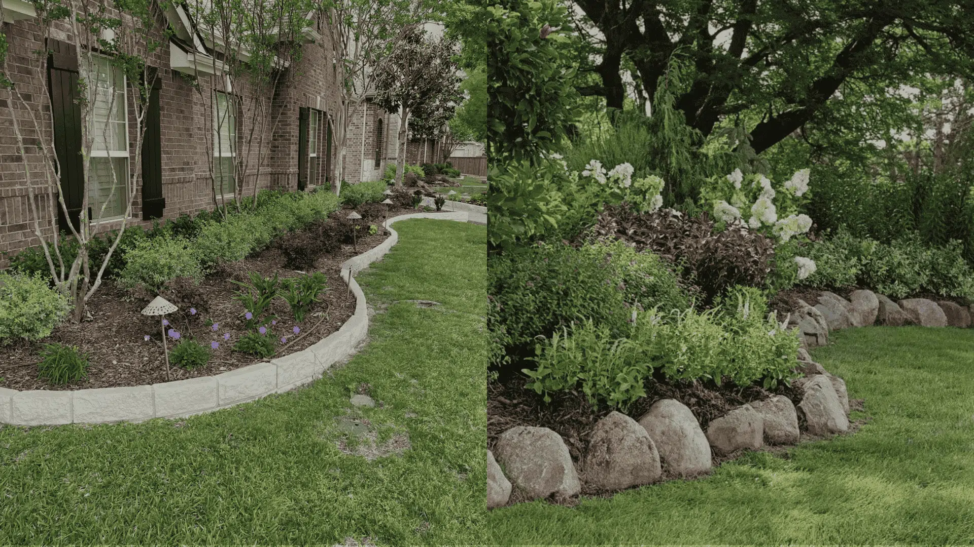 border Rock Flower Beds