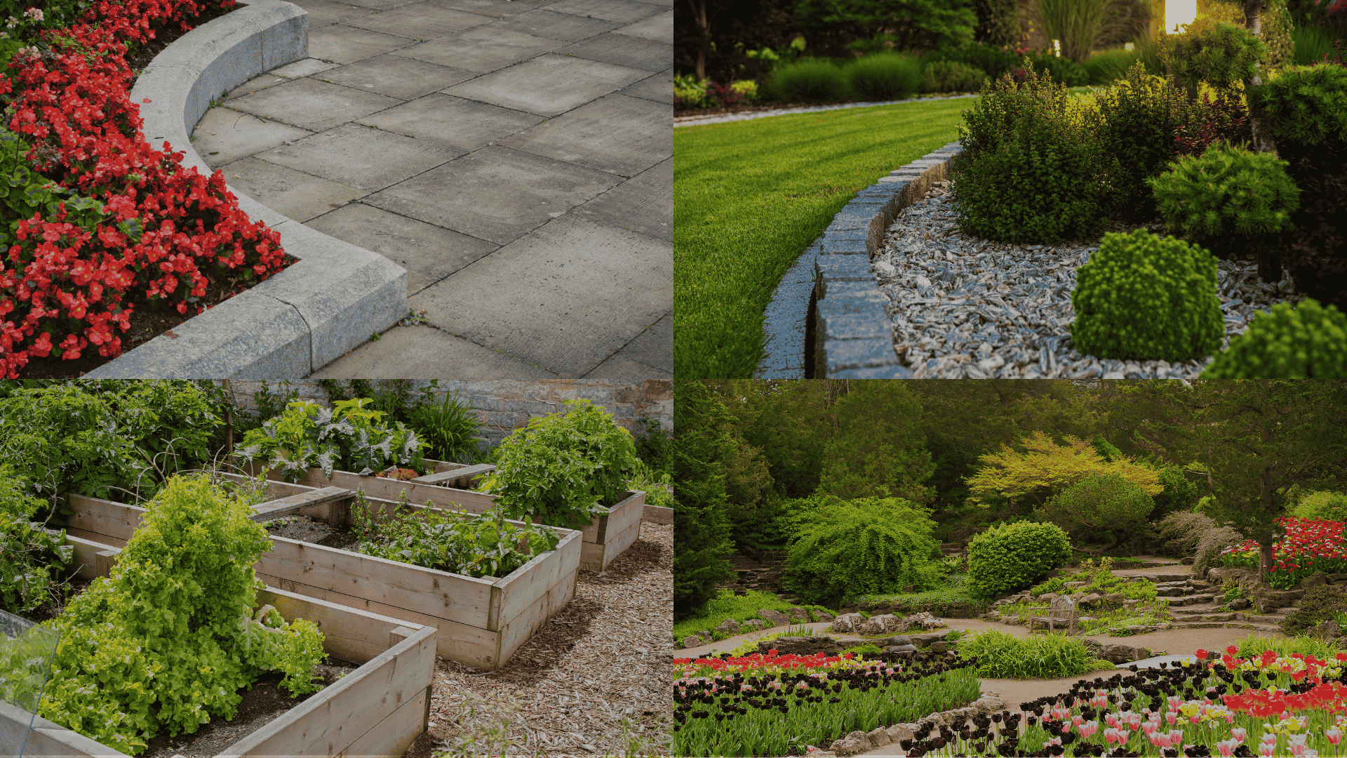 flower beds with rocks instead of mulch