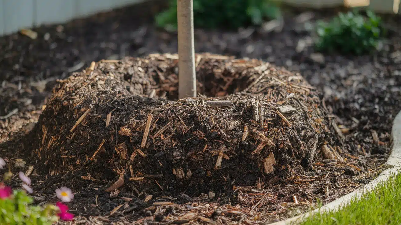 mulch around plant