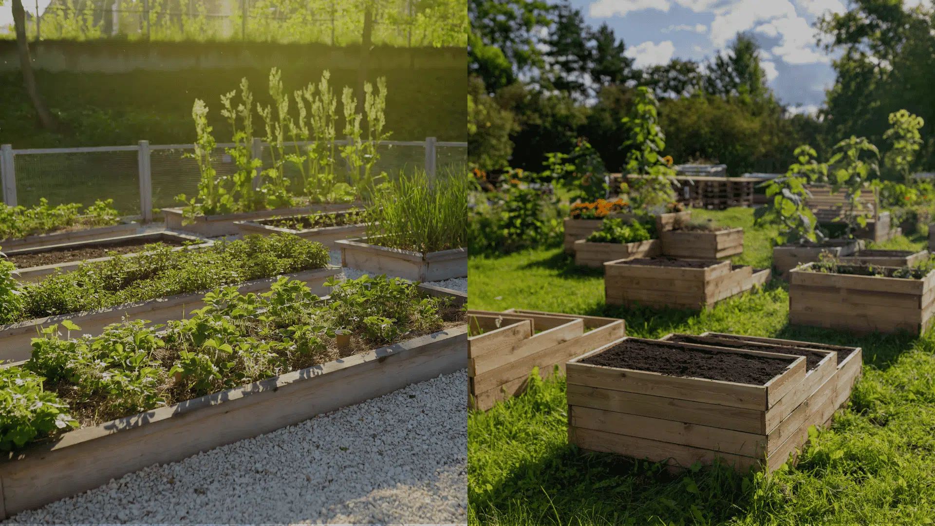 raised rock Flower Beds