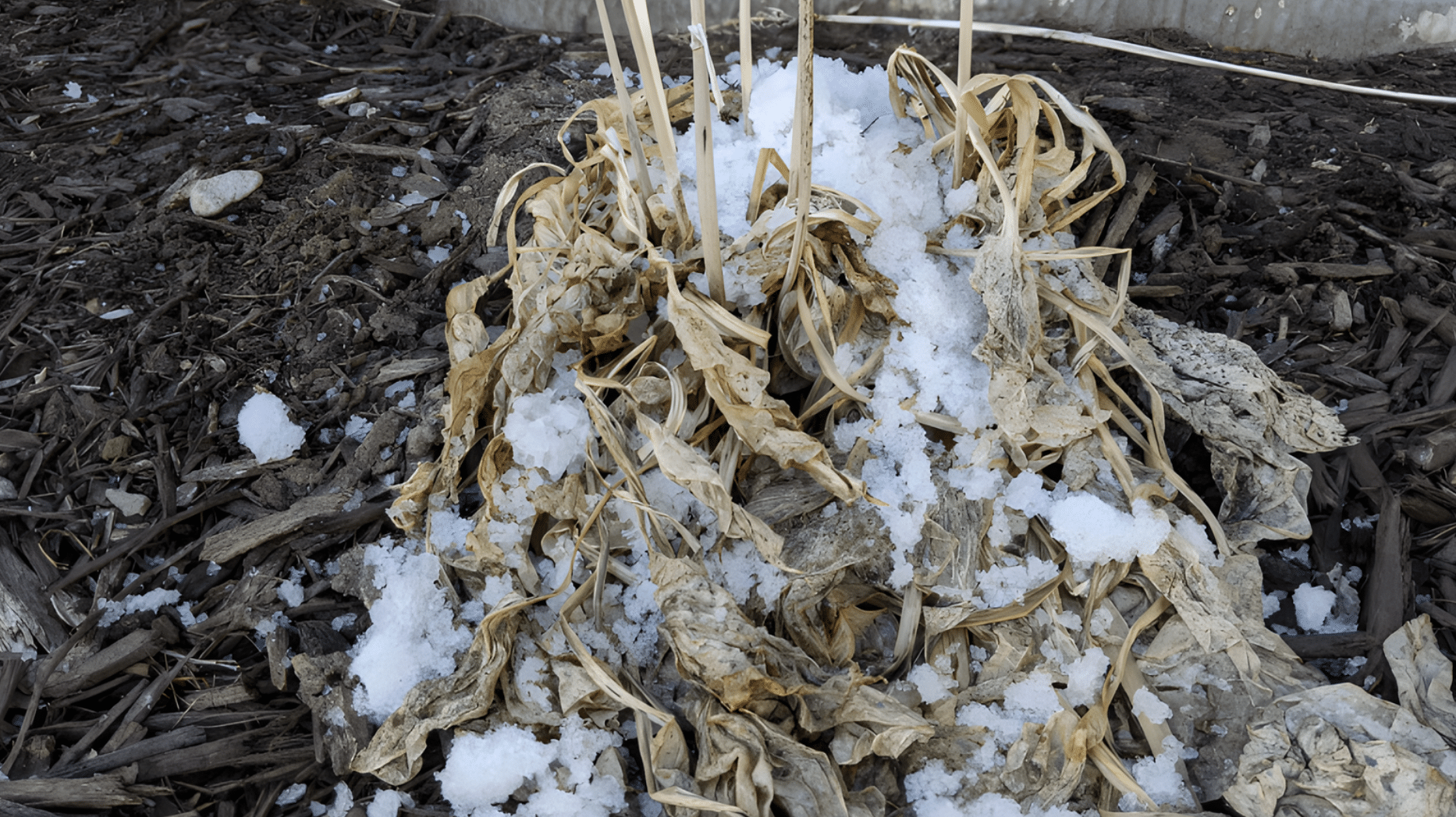 what do hostas look like in winter