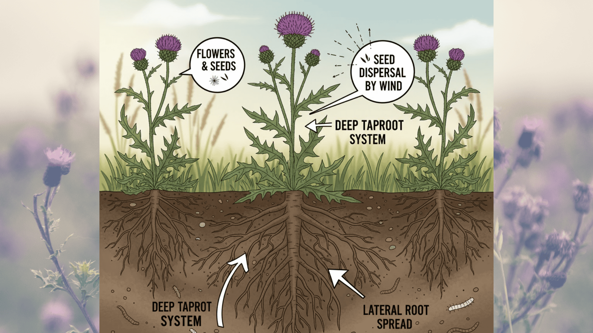 why thistle weeds hard to control