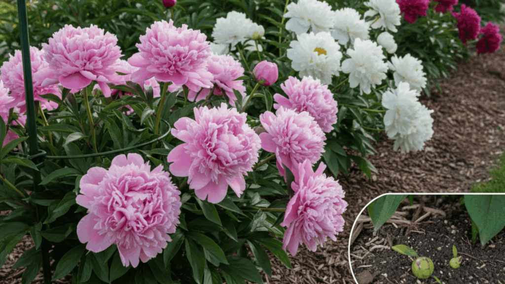 how deep to plant peonies bulbs
