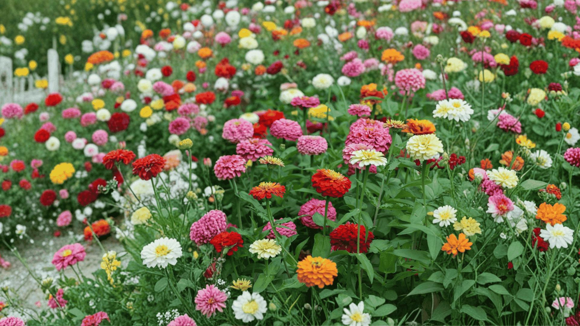 mixed planting zinnia ideas