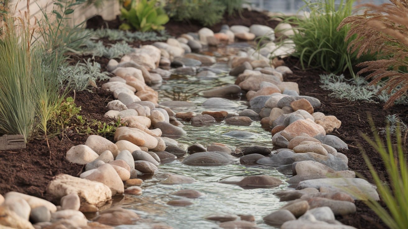 riprap drainage paths