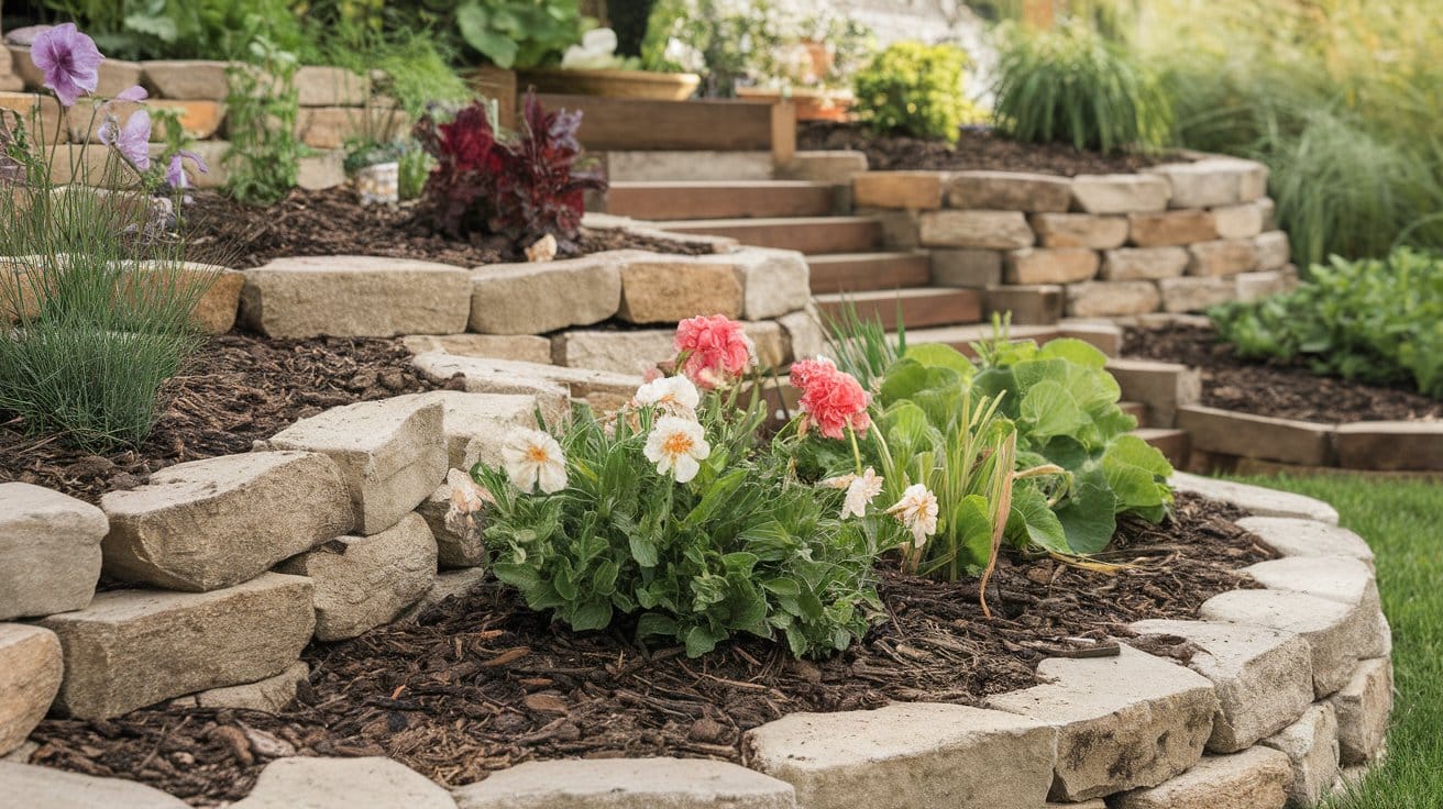 riprap sloped gardens