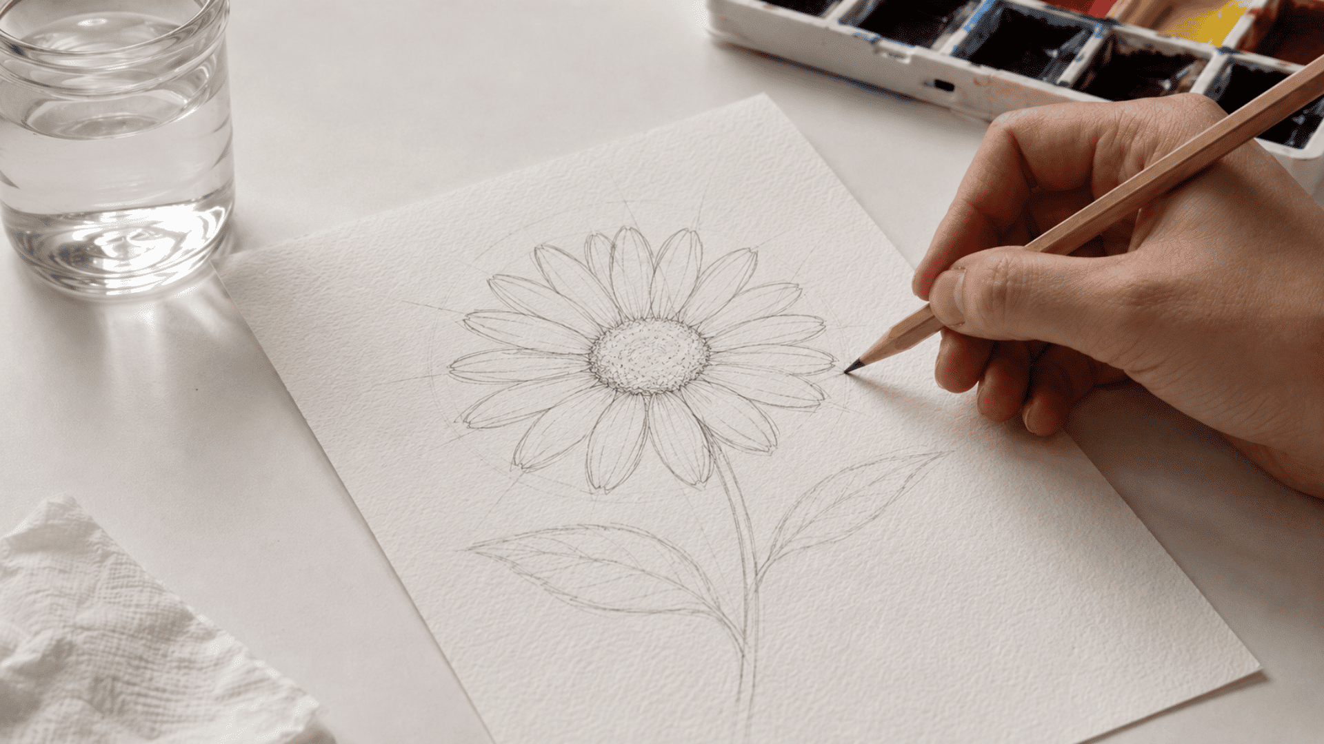 lightly-sketch-the-flower