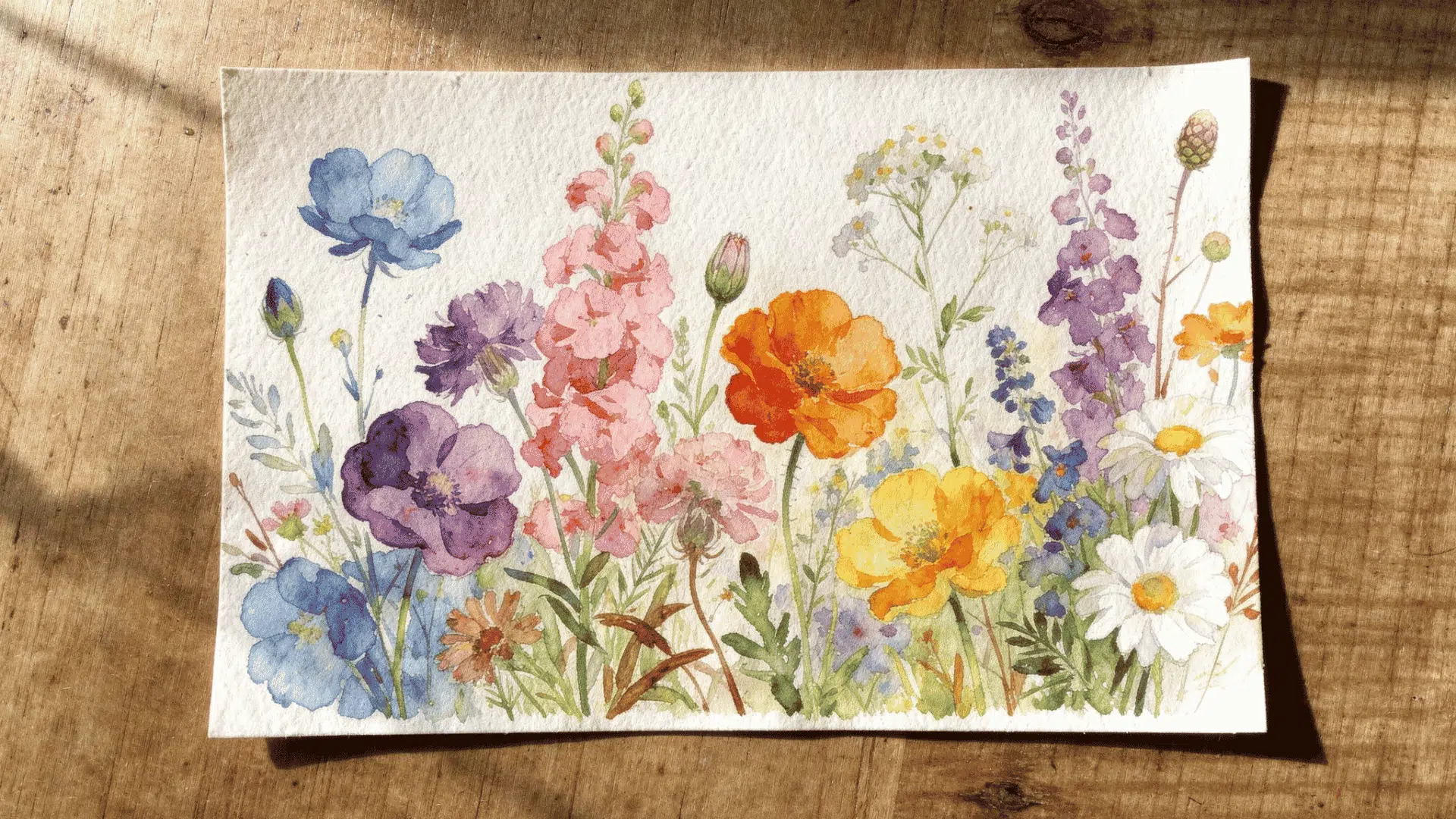 Watercolor flowers are floral paintings made with water-based pigments that create soft color blends.