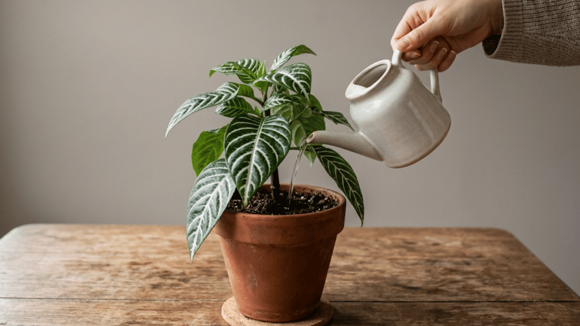zebra-plant-moist-soil